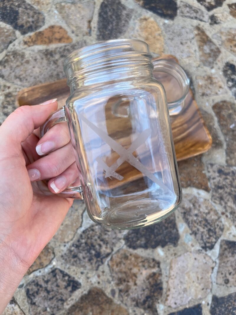 Pilot's Lounge - Etched Glass Mug