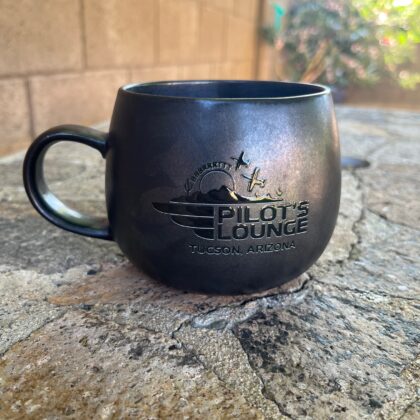 Pilot's Lounge - Charcoal Logo Mug